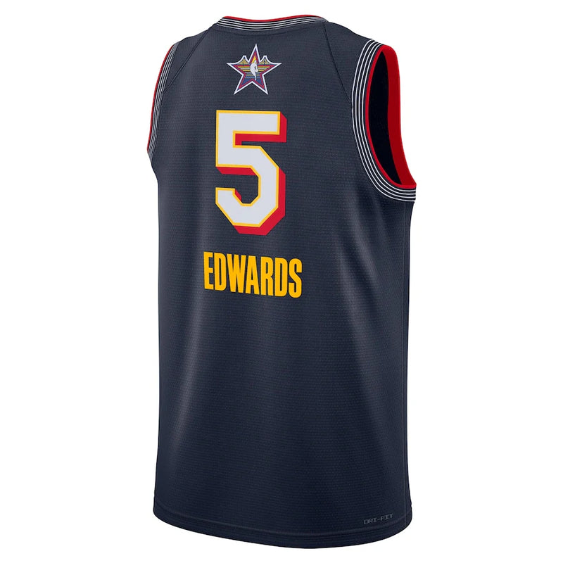 Camisa Regata Basquete NBA All-Star Game 5 Anthony Edwards Jordan 2025 Azul Marinho